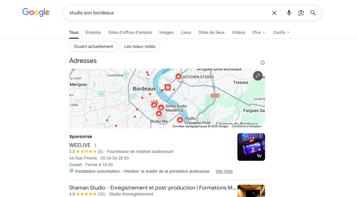 hack pour se positionner en seo dans le pack local de google